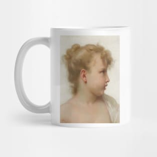 Etude; Tete de Petite Fille (Visage de Profil) by William-Adolphe Bouguereau Mug